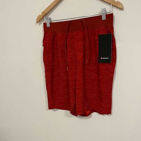 Lululemon Mens T.H.E. Short *Linerless 9" Heather Allover Solar Orange NWT S - Picture 7 of 15